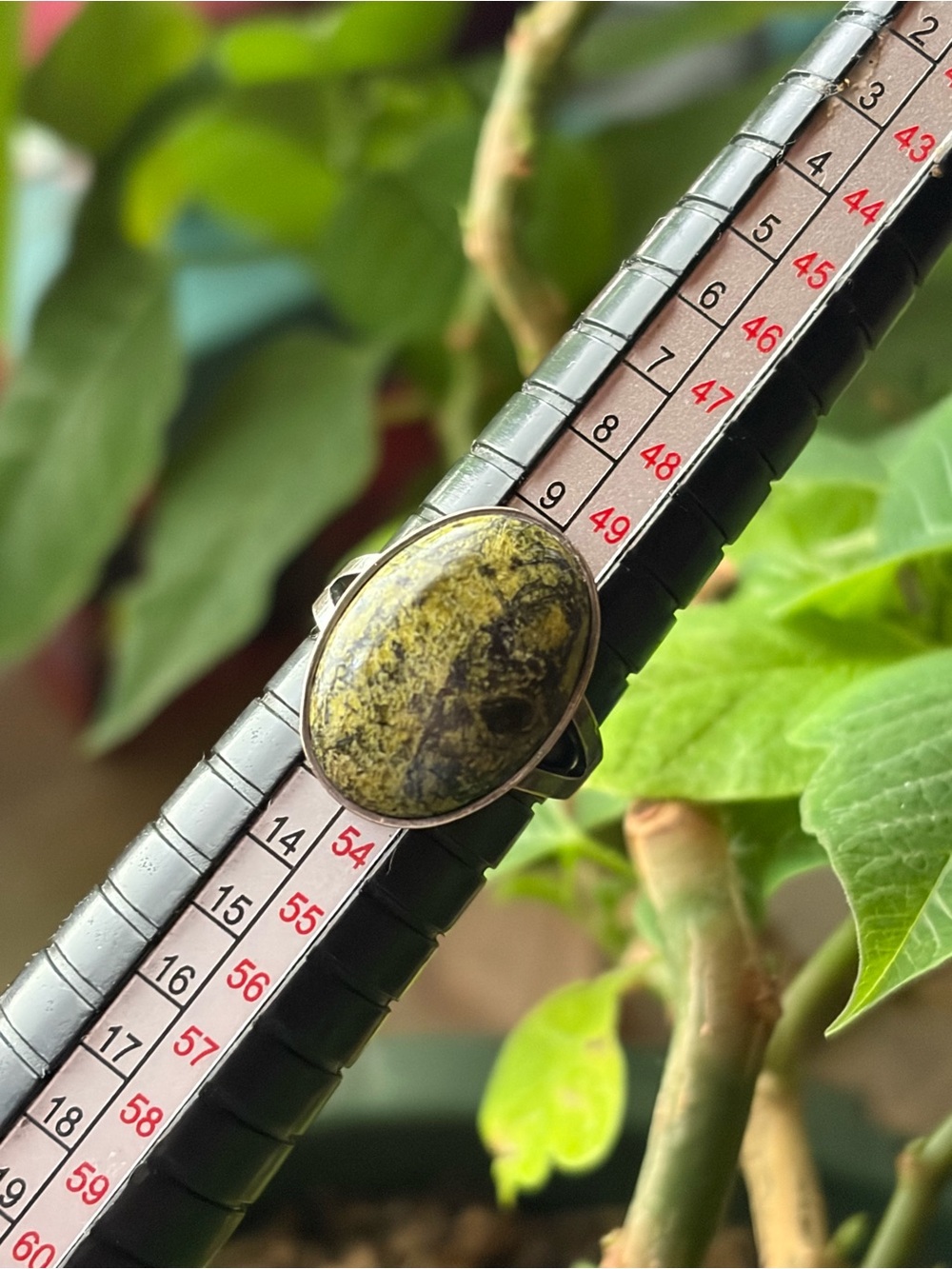 Old Vintage Sterling Silver Jasper? Possibly? Ring